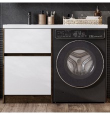 Тумба с раковиной AQUATON Лондри 60 L, дуб рустикальный, белый