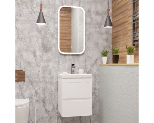 Мебель для ванной комнаты Art Max Family 40, подвесная, Bianco Lucido