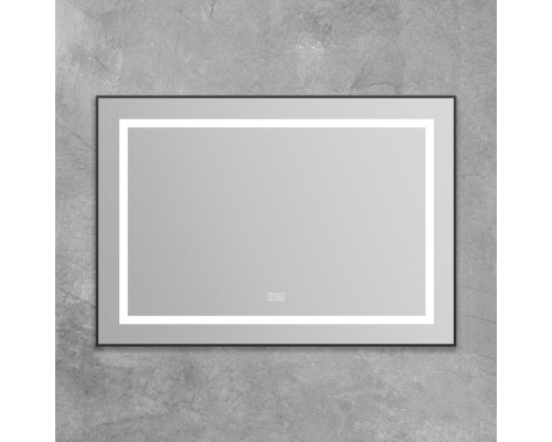 Зеркало BelBagno Kraft SPC-KRAFT-985-685-TCH-WARM-NERO черное, с подогревом