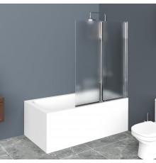 Шторка на ванну BelBagno Uno V-2-100/150-P-Cr-R стекло punto