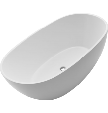 Акриловая ванна BelBagno BB80-1700-W0 170x85 см, отдельностоящая, овальная, с ножками, с донным клапаном