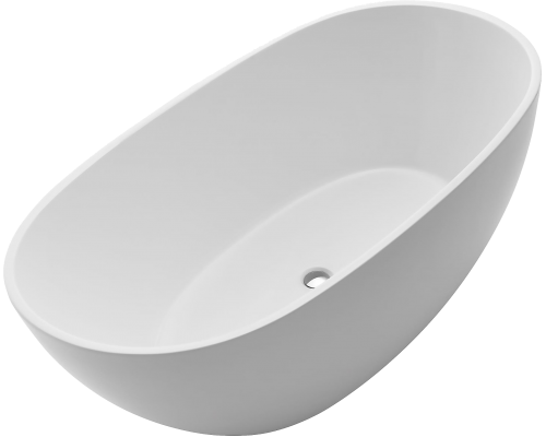 Акриловая ванна BelBagno BB80-1700-W0 170x85 см, отдельностоящая, овальная, с ножками, с донным клапаном