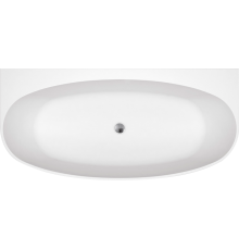 Акриловая ванна BelBagno BB83-1700-W0 170x80 см, овальная, с ножками, с донным клапаном