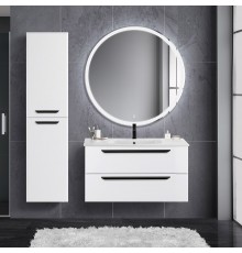 Мебель для ванной комнаты Cezares Eco Cer 80, bianco lucido, ручки черные