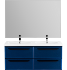 Мебель для ванной комнаты Cezares Eco 120, sapfiro, 4 ящика, ручки черные
