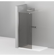 Душевая перегородка Cezares Liberta -L-1-80-120-GR-Cr профиль хром, стекло серое