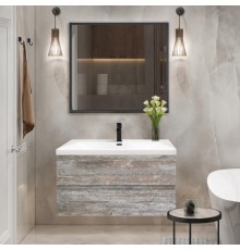 Мебель для ванной комнаты Cezares Molveno 100, legno grigio, с раковиной Cezares CZR-1188-1000/500