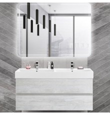 Мебель для ванной комнаты Cezares Molveno 46 120 legno bianco, с раковиной Cezares CZR-MIL-120-2-LVB