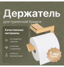 Держатель туалетной бумаги DEKOR BANYO SS 304 Gold SS304 007 02