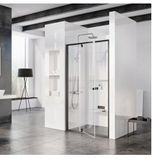 Душевая дверь в нишу Ravak Pivot PDOP2-120 Transparent, профиль черный