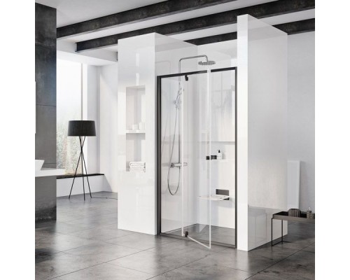 Душевая дверь в нишу Ravak Pivot PDOP2-120 Transparent, профиль черный