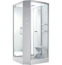 Душевая кабина Orans SR-89101LS белая, с хамамом и сиденьем