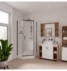 Душевой уголок Niagara Nova NG-6805-08 BLACK 90x90, пятиугольный, черный