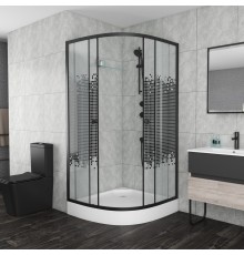 Душевой уголок Niagara Eco NG-007-14 black мозаика, с поддоном