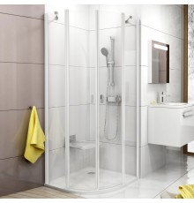 Душевой уголок Ravak Chrome CSKK4-80 Transparent, белый профиль