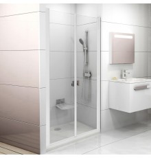 Душевая дверь в нишу Ravak Chrome CSDL2-90 Transparent, профиль белый
