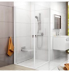 Душевой уголок Ravak Chrome CRV1-80+CRV1-80 Transparent, профиль белый