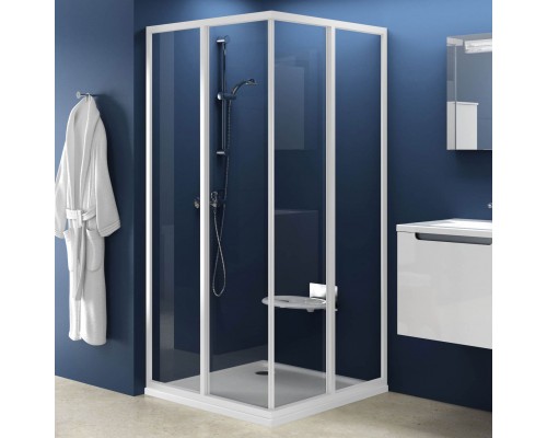 Душевой уголок Ravak Supernova SRV2-80 S Transparent, профиль белый