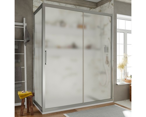 Душевой уголок STWORKI Эстерсунд 120x80 см профиль хром матовый, стекло матовое, прямоугольный