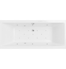 Акриловая ванна Excellent Pryzmat Slim WAEX.PRY17S.RELAX 170x75 см, с гидромассажем, с каркасом, со сливом-переливом