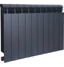 Радиатор биметаллический Global Style plus 500 10 секций, черный