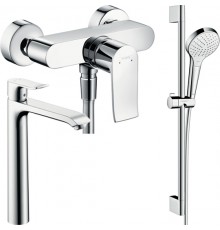 Комплект для ванной Hansgrohe Metris 31680000 + 31082000 + душевой гарнитур