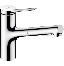 Комплект  Смеситель для кухни Hansgrohe Zesis M33 74803000 механизм sBox lite, хром + Фартук для кухни Hansgrohe черный