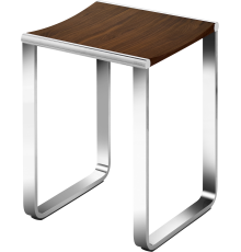Табурет Keuco Elegance 11682 хром, шпон грецкого ореха