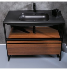 Тумба с раковиной Armadi Art Loft 100 dark wood, напольная
