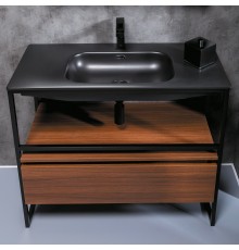 Тумба с раковиной Armadi Art Loft 120 dark wood, напольная
