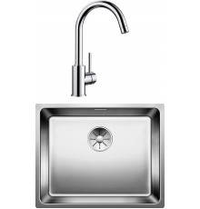 Комплект Мойка Blanco Andano 500-U + Смеситель Mida Silgranit 524201