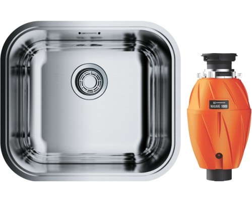 Комплект Мойка кухонная Omoikiri Omi 49-U-IN нержавеющая сталь + Измельчитель Nagare 1000