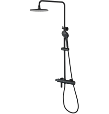 Душевая стойка Lemark Bronx LM3772BL c термостатом, черная