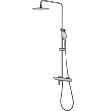 Душевая стойка Lemark Bronx LM3772GM c термостатом, графит