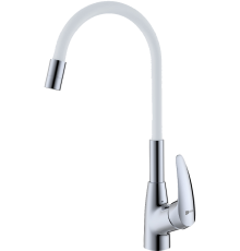 Смеситель для кухни Lemark Linara LM0415C-White с гибким изливом