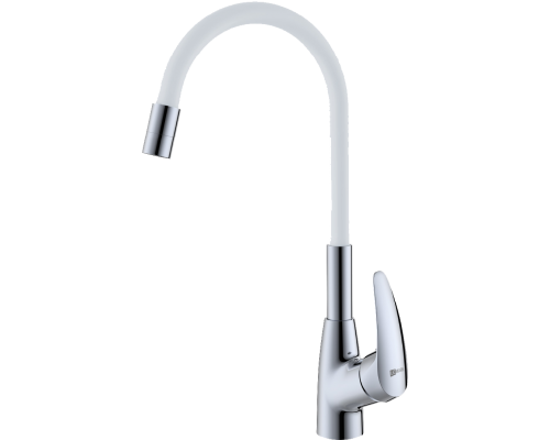 Смеситель для кухни Lemark Linara LM0415C-White с гибким изливом