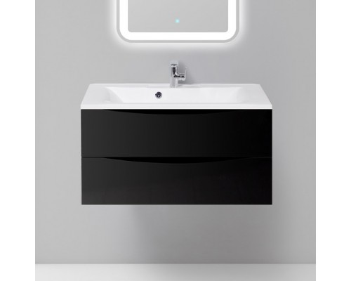 Тумба с раковиной BelBagno Marino 90 nero lucido