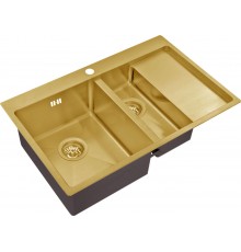 Мойка кухонная Zorg Inox PVD SZR 5178-2-L bronze