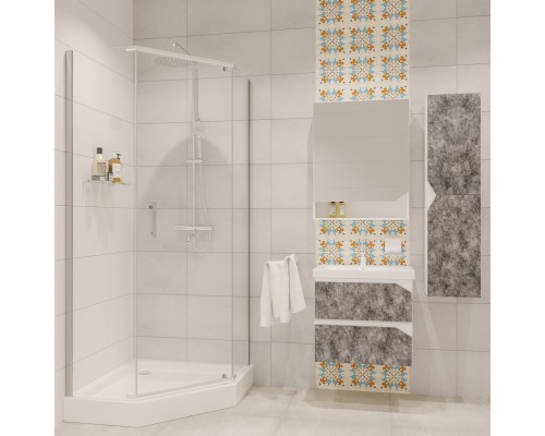 Душевой уголок Niagara Nova NG-6634-08 100x100, пятиугольный, хром