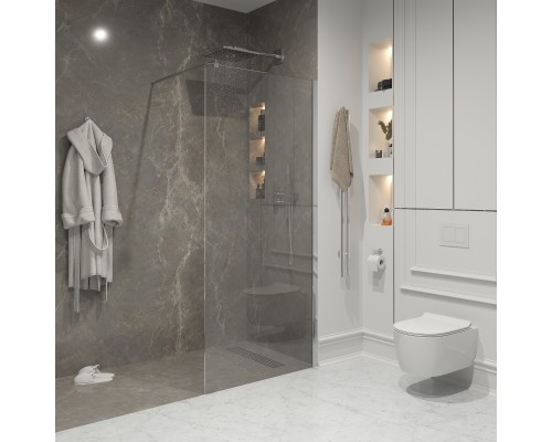 Душевая перегородка Niagara Nova NG-663-12 120x195 профиль хром, стекло прозрачное