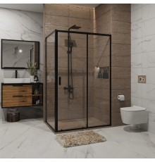 Душевой уголок Niagara Nova NG-82-13AB-A80B 130x80, прямоугольный, черный