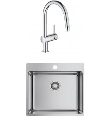 Комплект Мойка кухонная Omoikiri Amadare 55-IN + Смеситель Grohe Minta 32321002