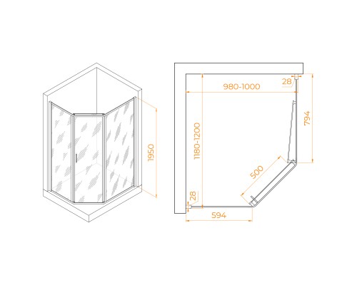 Душевой уголок RGW PA-86S 1000x1200 Душевой уголок RGW PA-86S 1000x1200