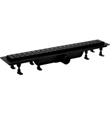 Душевой трап (лоток) Plastbrno DESIGN 6 SZA6750 с решеткой и опорами, черный