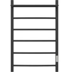 Полотенцесушитель электрический Point Афина PN04858PB 50х80, черный, с полкой