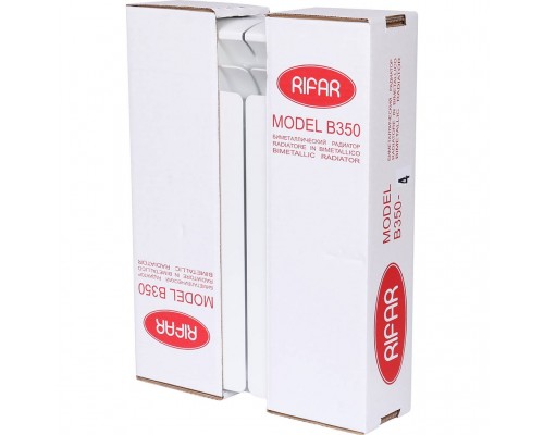 Радиатор биметаллический RIFAR BASE 350 4 секции боковое подключение (белый RAL 9016) 1RB35-4 (1RB35-4)