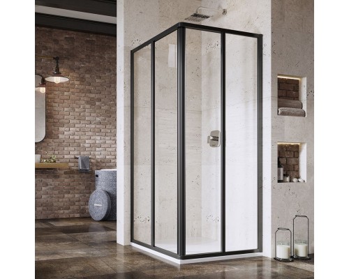 Душевой уголок Ravak Supernova SRV2-90 195 S Transparent, профиль черный