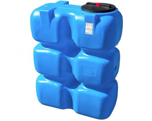 Бак для воды АНИОН Танк 1000 л с фланцем и крышкой с клапанами, со сливом (Т1000ФК2З)