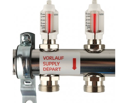 *12080711002 REHAU RAUTHERM S Распределительный коллектор HKV-D на 7 контуров нерж .сталь (без шаровых кранов) (12080711002)