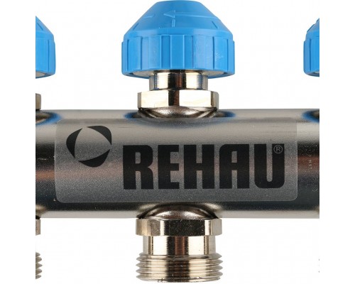 *12080911002 REHAU RAUTHERM S Распределительный коллектор HKV-D на 9 контуров нерж .сталь (без шаровых кранов) (12080911002)